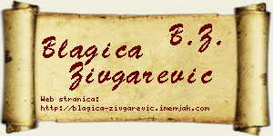 Blagica Zivgarević vizit kartica